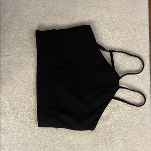 BuffBunnyBlack Strappy Crop Sports Bra